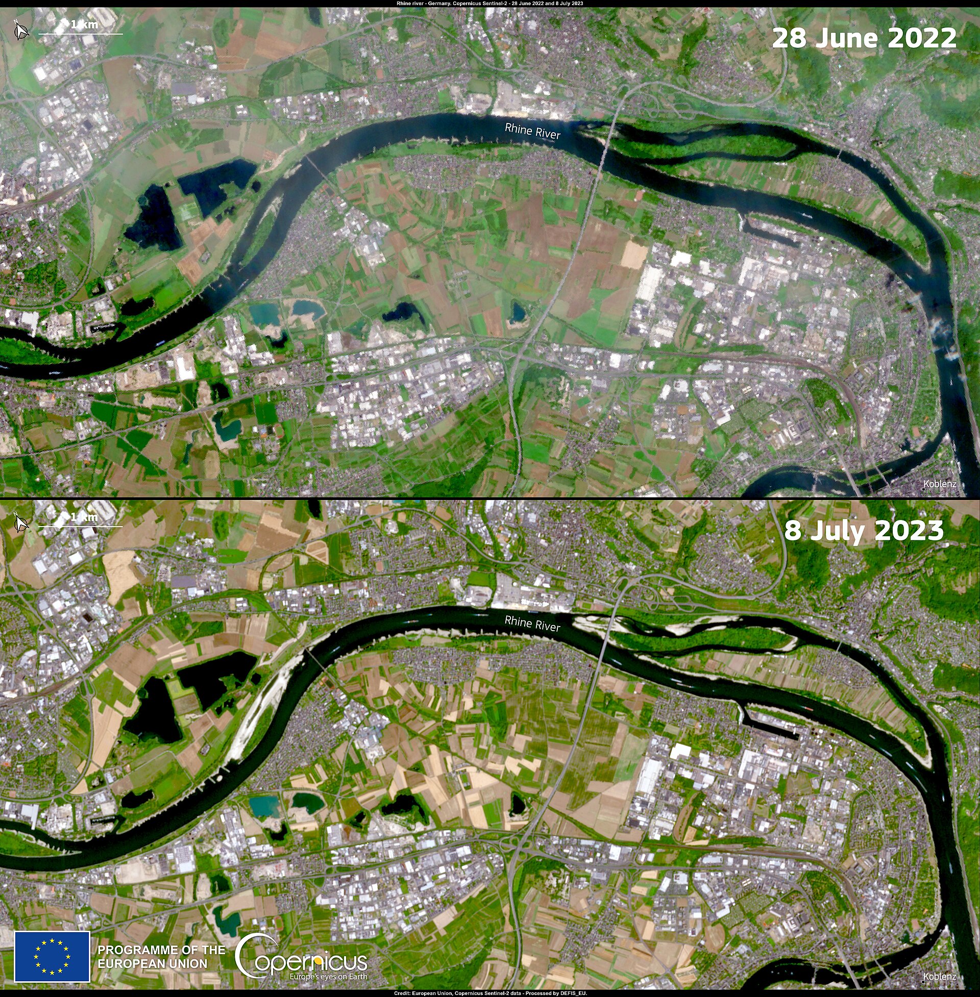European rivers low water levels — imagine de arhivă