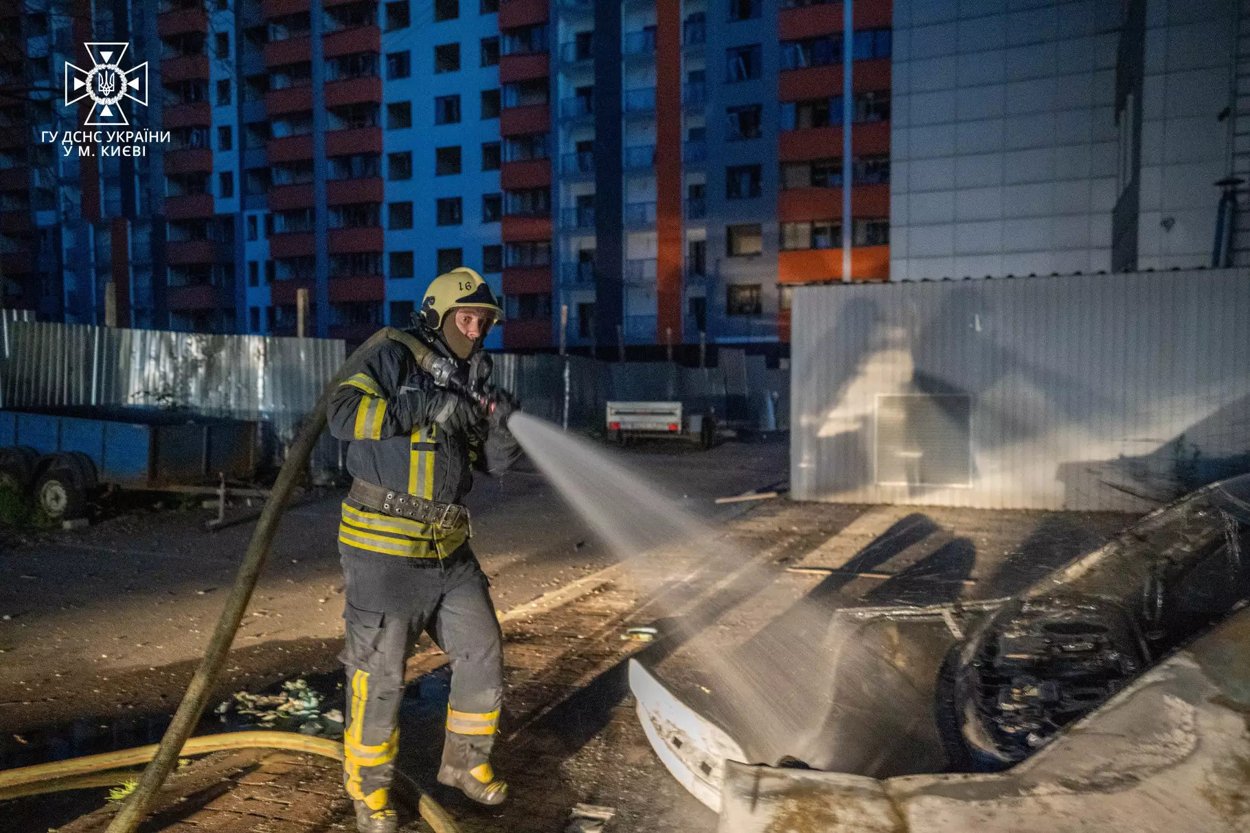Kyiv damage after Russian attack — imagine de arhivă