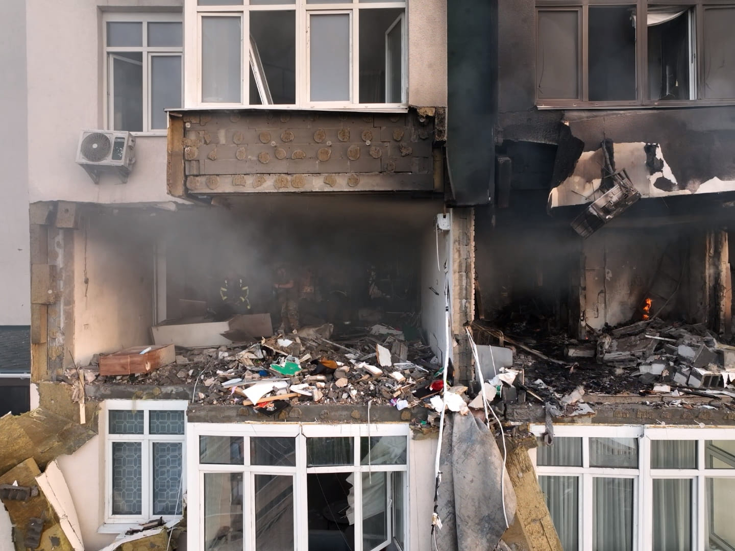 Kyiv damage after missile attack — imagine de arhivă