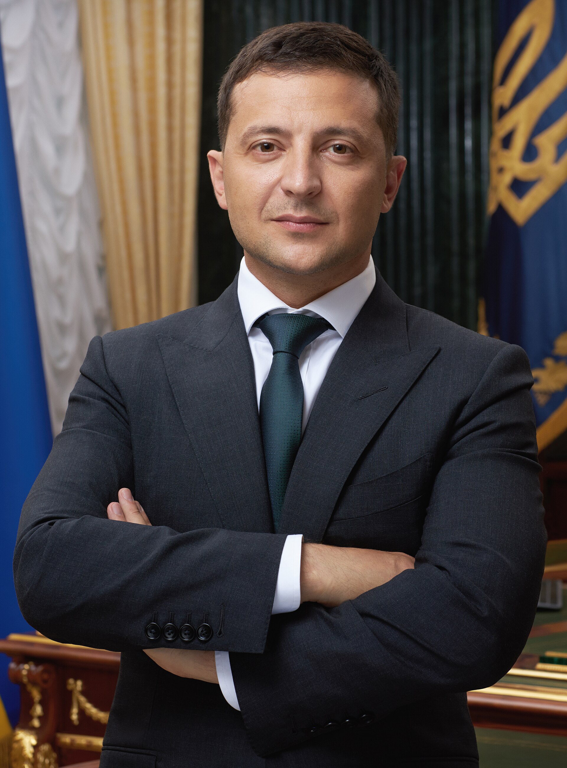 Volodymyr Zelenskyy speaking announcement — imagine de arhivă